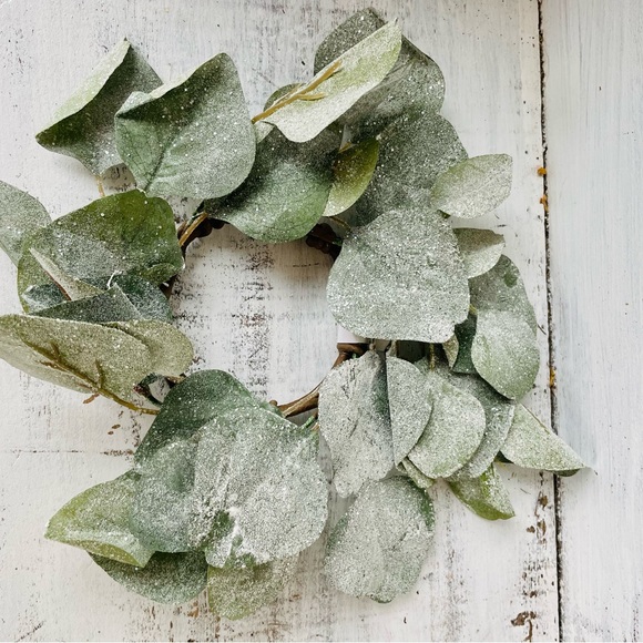 *Frosted Dollar Eucalyptus Candle Ring, 3.5” - Picture 15 of 15